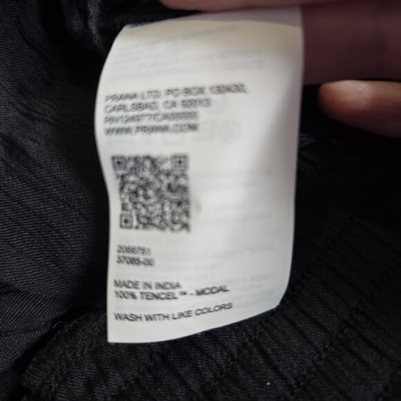 prAna Jumpsuit Women's Size Small Black Wide Leg Lightweight Summer Vacation - Picture 12 of 13